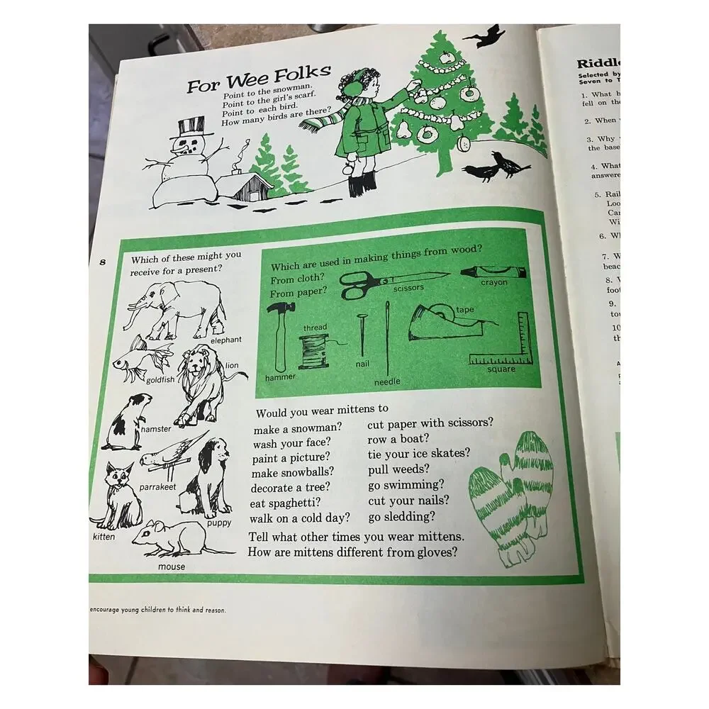 Highlights‎ Magazine Book Bound Issues Christmas 1974 & Valentine 1977 Lot